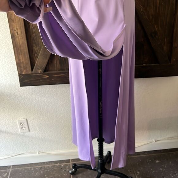 New Evening High Front slits Maxi Lavender Dress - Picture 3 of 11